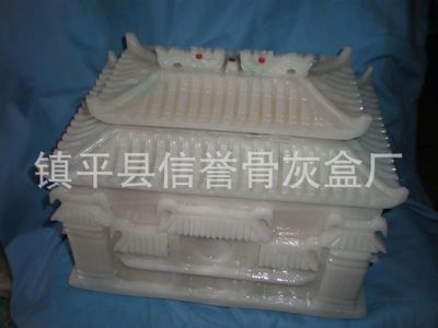 生产加工精品汉白玉骨灰盒 川玉富贵花开骨灰盒